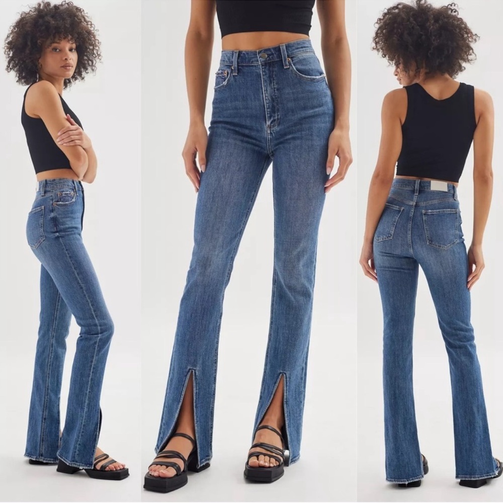 Revolve PISTOLA Jeans Colleen High Rise Slim Flare in Willow Size 30 NEW - Picture 2 of 13